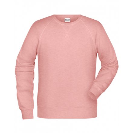 James&Nicholson Biopamut pulóver 8022 rose-melange 3XL