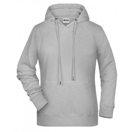 James&Nicholson Női biopamut kapucnis pulóver 8023 grey-heather 3XL