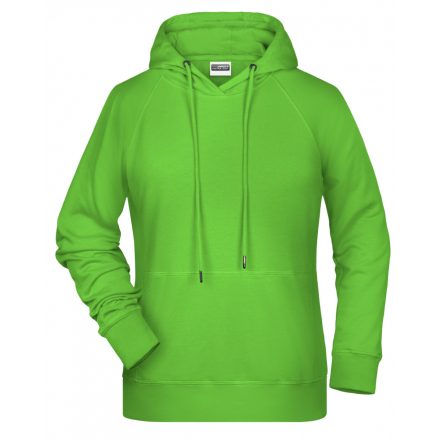 James&Nicholson Női biopamut kapucnis pulóver 8023 lime-green 3XL