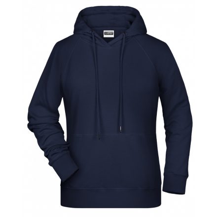 James&Nicholson Női biopamut kapucnis pulóver 8023 navy 3XL