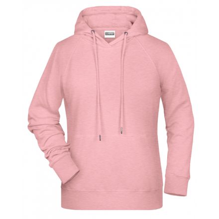 James&Nicholson Női biopamut kapucnis pulóver 8023 rose-melange 3XL