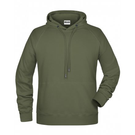 James&Nicholson Biopamut kapucnis pulóver 8024 olive 3XL