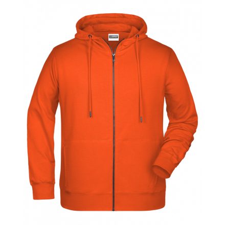 James&Nicholson Biopamut cipzáras pulóver 8026 orange 3XL