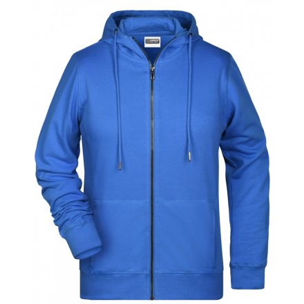 James&Nicholson Gyermek biopamut cipzáras pulóver 8026K cobalt XXL