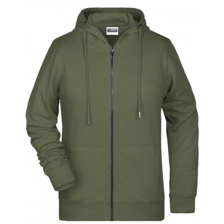 James&Nicholson Gyermek biopamut cipzáras pulóver 8026K olive XXL