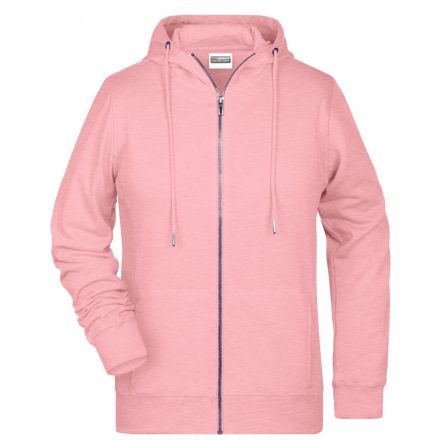 James&Nicholson Gyermek biopamut cipzáras pulóver 8026K rose-melange XL