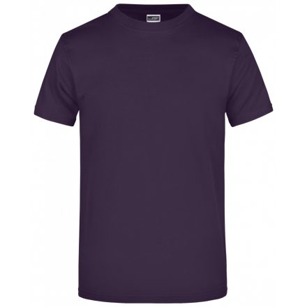 James&Nicholson Round-T-Medium kereknyakú póló JN001 aubergine   padlizsán L