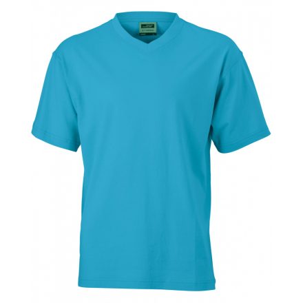 James&Nicholson J&N V-T Medium V-nyakú póló JN003 turquoise XXL