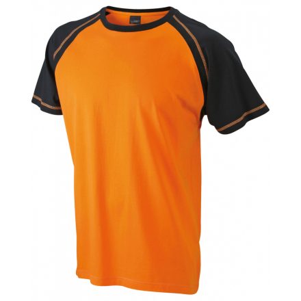 James&Nicholson J&N Men's Raglan-T JN010 orange/black 3XL