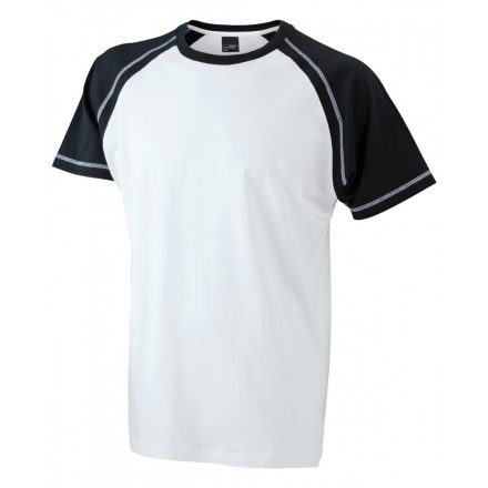 James&Nicholson J&N Men's Raglan-T JN010 white/black 3XL