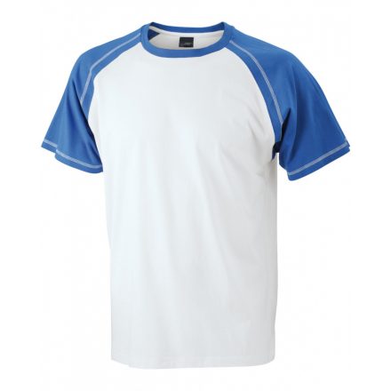 James&Nicholson J&N Men's Raglan-T JN010 white/royal 3XL