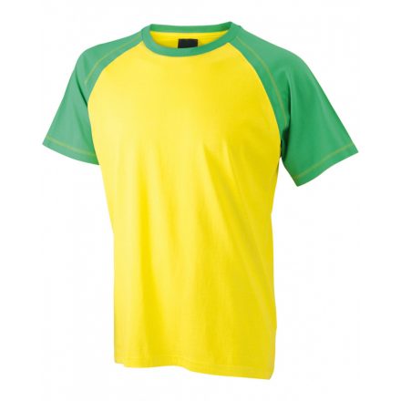 James&Nicholson J&N Men's Raglan-T JN010 yellow/frog L