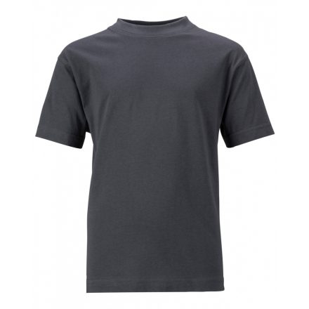 James&Nicholson J&N Junior Basic-T kereknyakú póló  JN019 dark-grey XXL