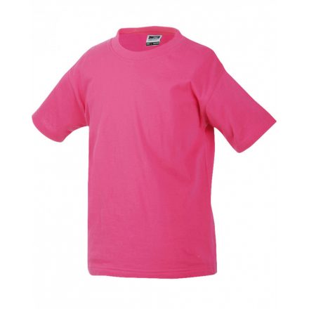 James&Nicholson J&N Junior Basic-T kereknyakú póló  JN019 pink XL