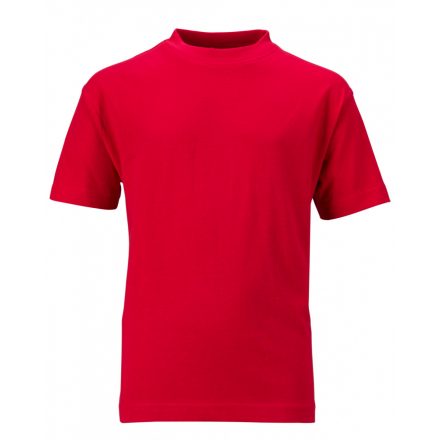 James&Nicholson J&N Junior Basic-T kereknyakú póló  JN019 red XXL