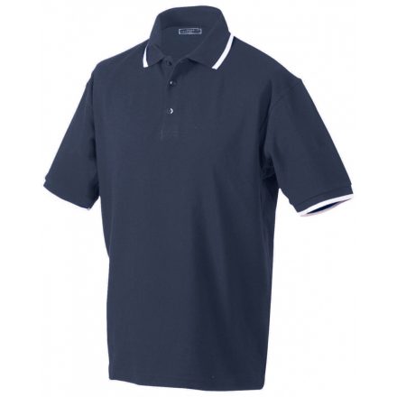 James&Nicholson J&N Polo Tipping galléros póló JN034 navy/white 3XL