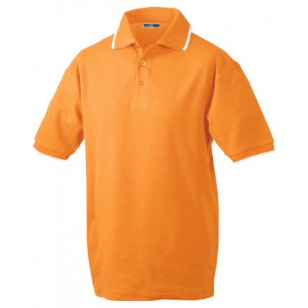 James&Nicholson J&N Polo Tipping galléros póló JN034 orange/white 3XL