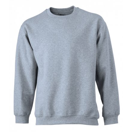 James&Nicholson J&N Round Heavy pulóver JN040 grey-heather 3XL