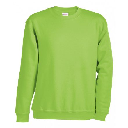 James&Nicholson J&N Round Heavy pulóver JN040 lime-green 3XL