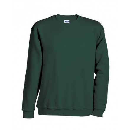 James&Nicholson J&N Round Heavy Junior gyermek pulóver JN040K dark-green M