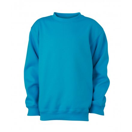 James&Nicholson J&N Round Heavy Junior gyermek pulóver JN040K turquoise L