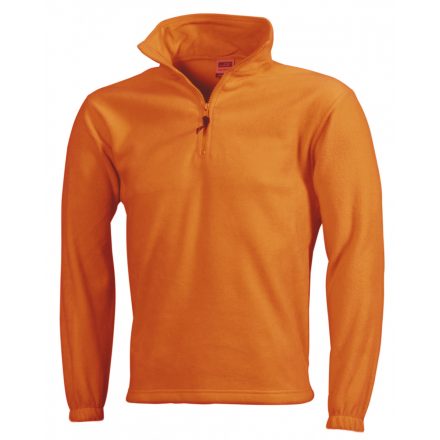 James&Nicholson J&N Half-Zip Fleece cipzáras nyakkal JN043 orange L