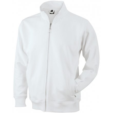 James&Nicholson J&N Men's Jacket cipzáras pulóver JN046 white 3XL