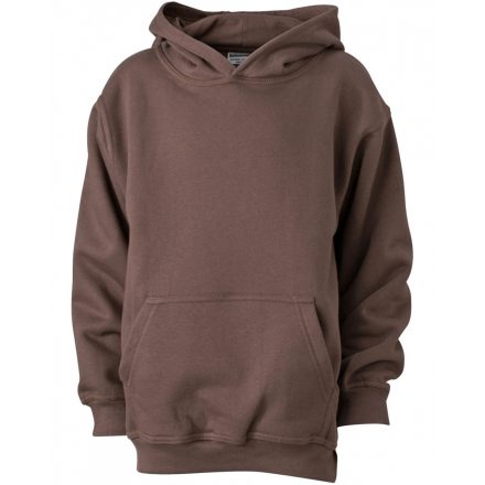 James&Nicholson J&N Hooded Sweat Junior gyermek pulóver JN047K brown L