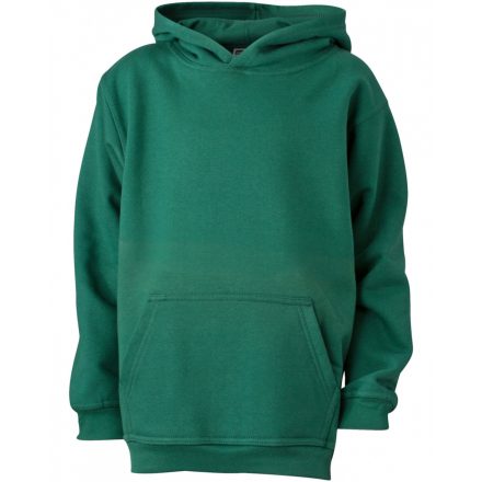 James&Nicholson J&N Hooded Sweat Junior gyermek pulóver JN047K dark-green L