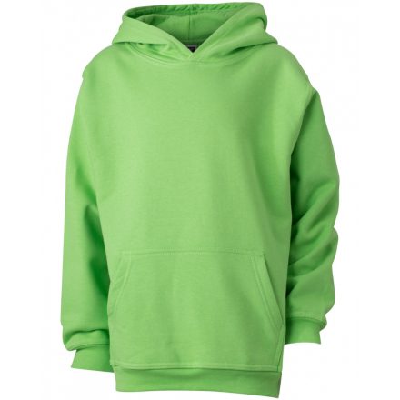 James&Nicholson J&N Hooded Sweat Junior gyermek pulóver JN047K lime-green L