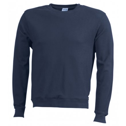 James&Nicholson Basic Sweat pamut pulóver JN057 navy 3XL