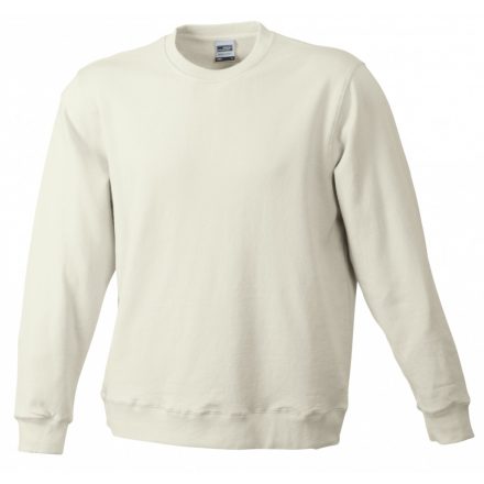 James&Nicholson Basic Sweat pamut pulóver JN057 stone 3XL