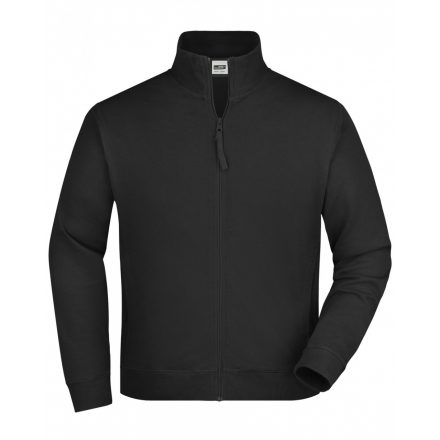 James&Nicholson Sweat Jacket pamut pulóver JN058 black 3XL