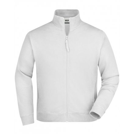 James&Nicholson Sweat Jacket pamut pulóver JN058 white 3XL