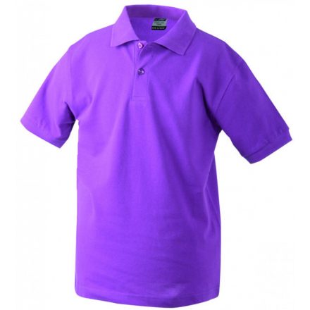 James&Nicholson Classic Junior gyermek galléros póló JN070K purple XL