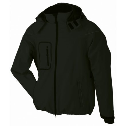 James&Nicholson Men's Winter Softshell dzseki JN1000 black 3XL