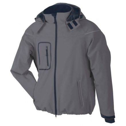 James&Nicholson Men's Winter Softshell dzseki JN1000 carbon 3XL