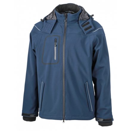 James&Nicholson Men's Winter Softshell dzseki JN1000 navy M