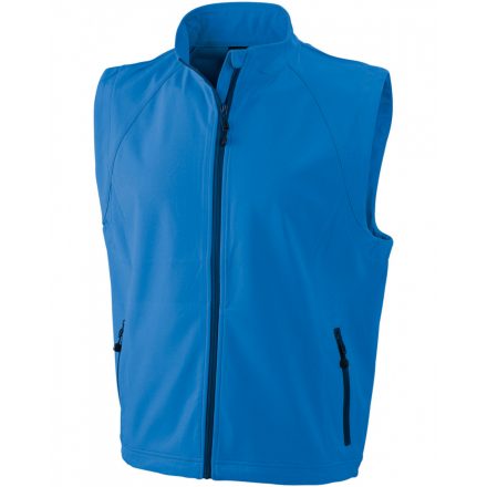 James&Nicholson J&N Men's  Softshell Vest JN1022 azur   azúrkék 3XL