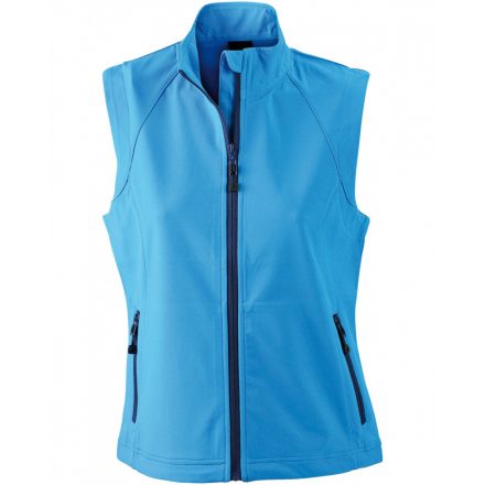 James&Nicholson J&N Ladies' Softshell Vest JN1023 azur   azúrkék L