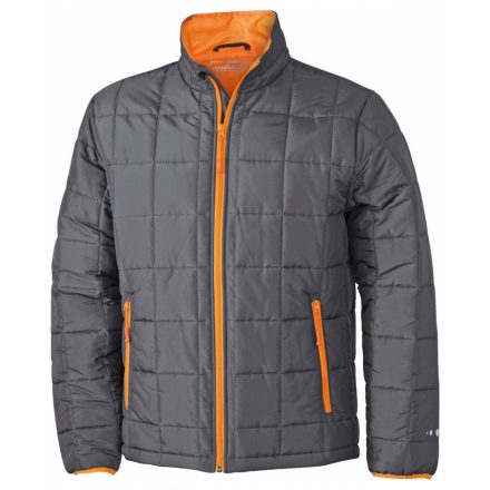 James&Nicholson J&N Men's Padded Light Weight dzseki JN1035 carbon/orange 3XL