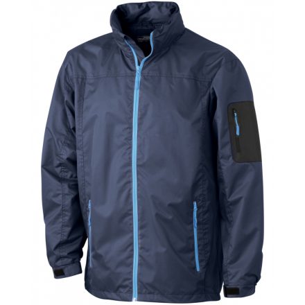 James&Nicholson J&N Men's Windbreaker széldzseki JN1041 navy/aqua 3XL