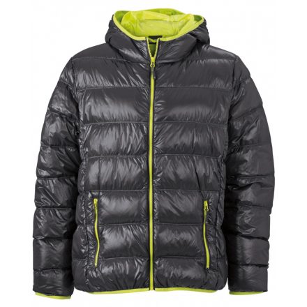 James&Nicholson J&N Men's Down tolldzseki JN1060 carbon/acid-yellow XXL