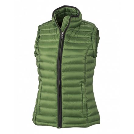 James&Nicholson J&N Ladies' Quilted Down mellény JN1079 jungle-green/black L