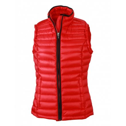 James&Nicholson J&N Ladies' Quilted Down mellény JN1079 red/black M