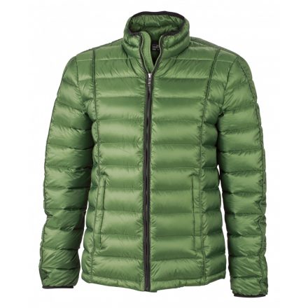 James&Nicholson J&N Men's Quilted Down dzseki JN1082 jungle-green/black L