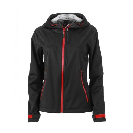 James&Nicholson J&N Ladies' Outdoor Jacket JN1097 black/red XXL