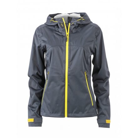 James&Nicholson J&N Ladies' Outdoor Jacket JN1097 iron-grey/yellow XL