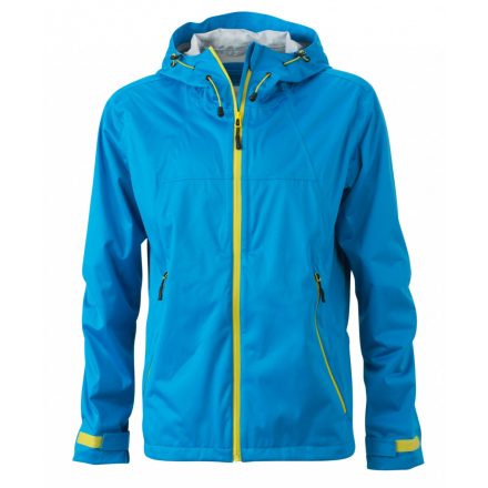 James&Nicholson J&N Men's Outdoor Jacket JN1098 aqua/acid-yellow   vízkék/élénk sárga 3XL