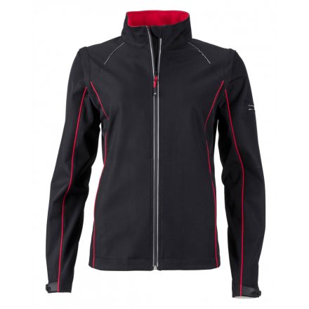 James&Nicholson J&N Zip-Off női softshell dzseki JN1121 black/red L